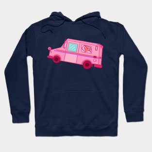 Cute Pink Mail Truck LLV Hoodie